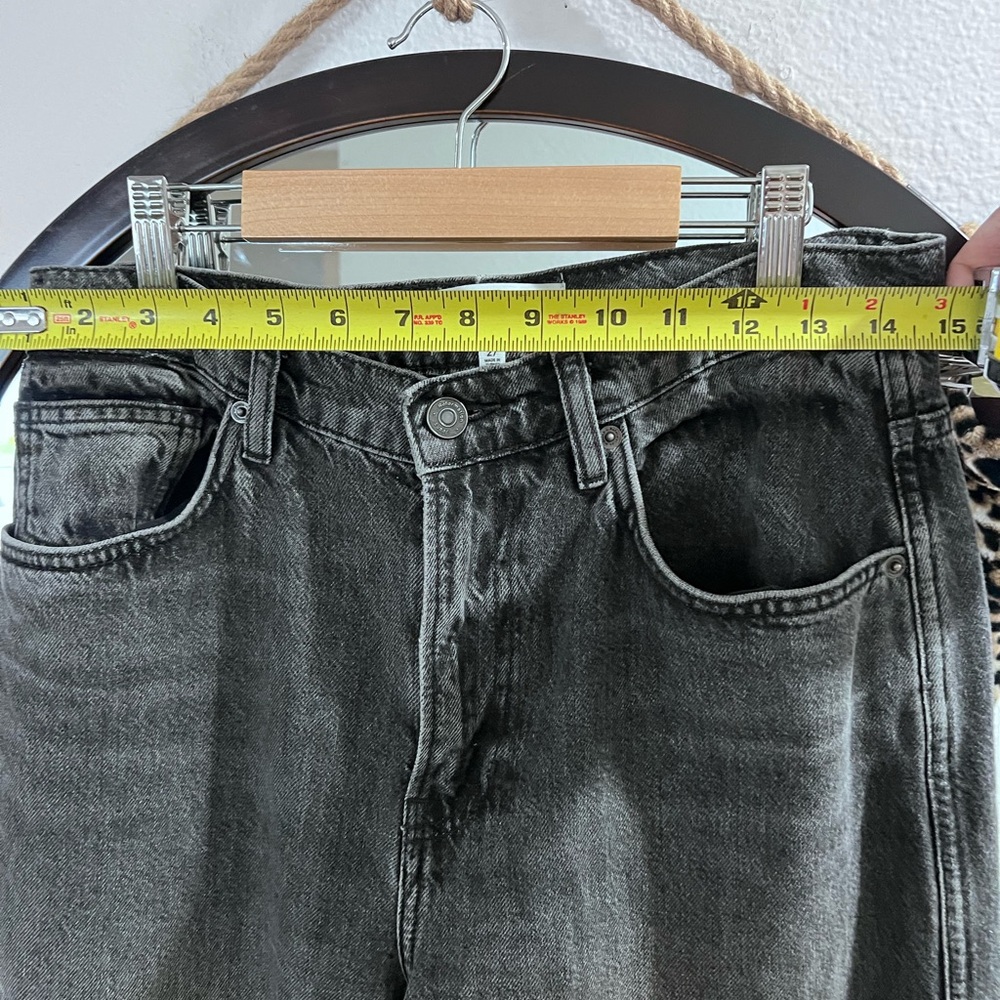 Reformation Val 90s Mid Rise Straight Leg Black Denim Jeans 27 size women’s - Picture 12 of 13